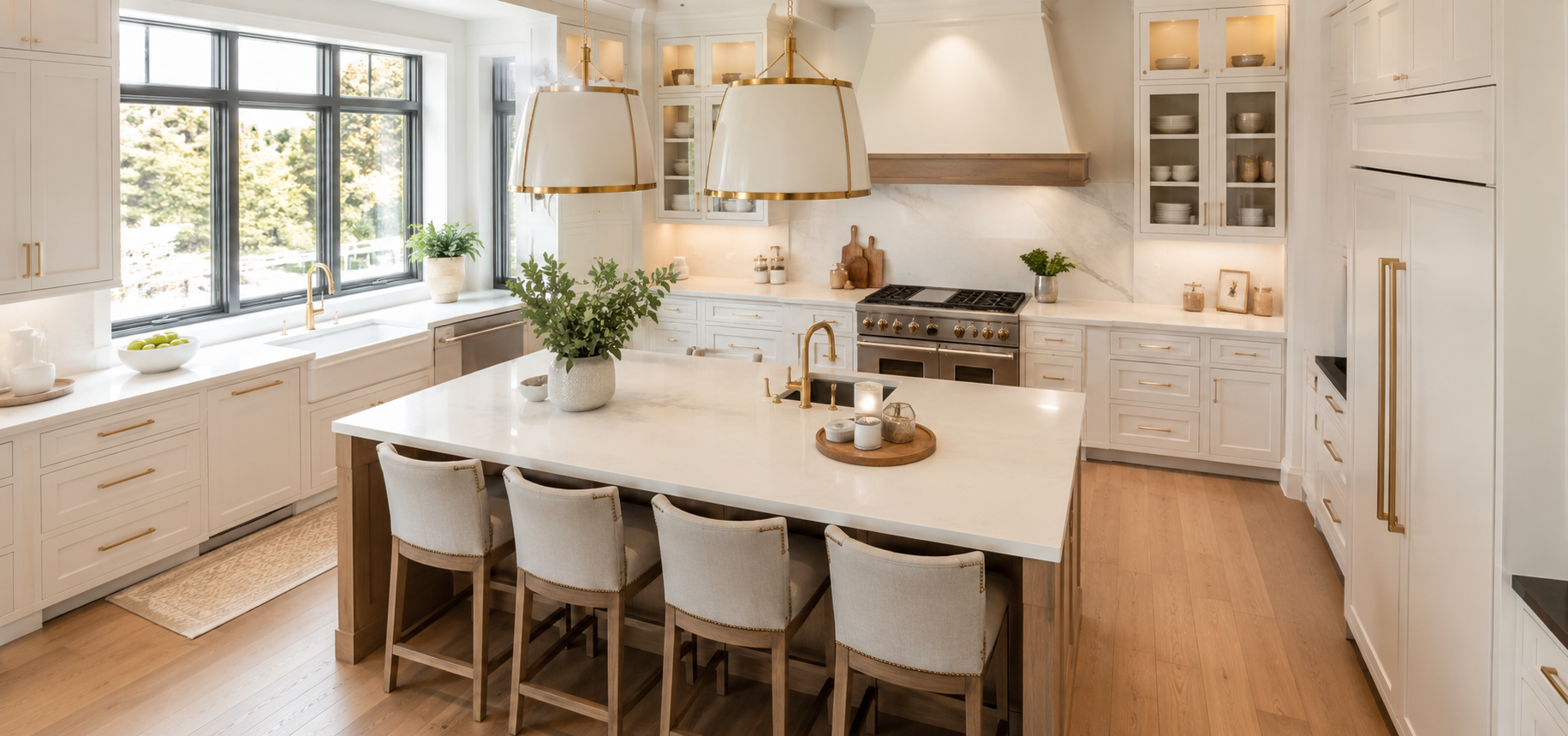 Modern kitchen with custom Florico cabinets