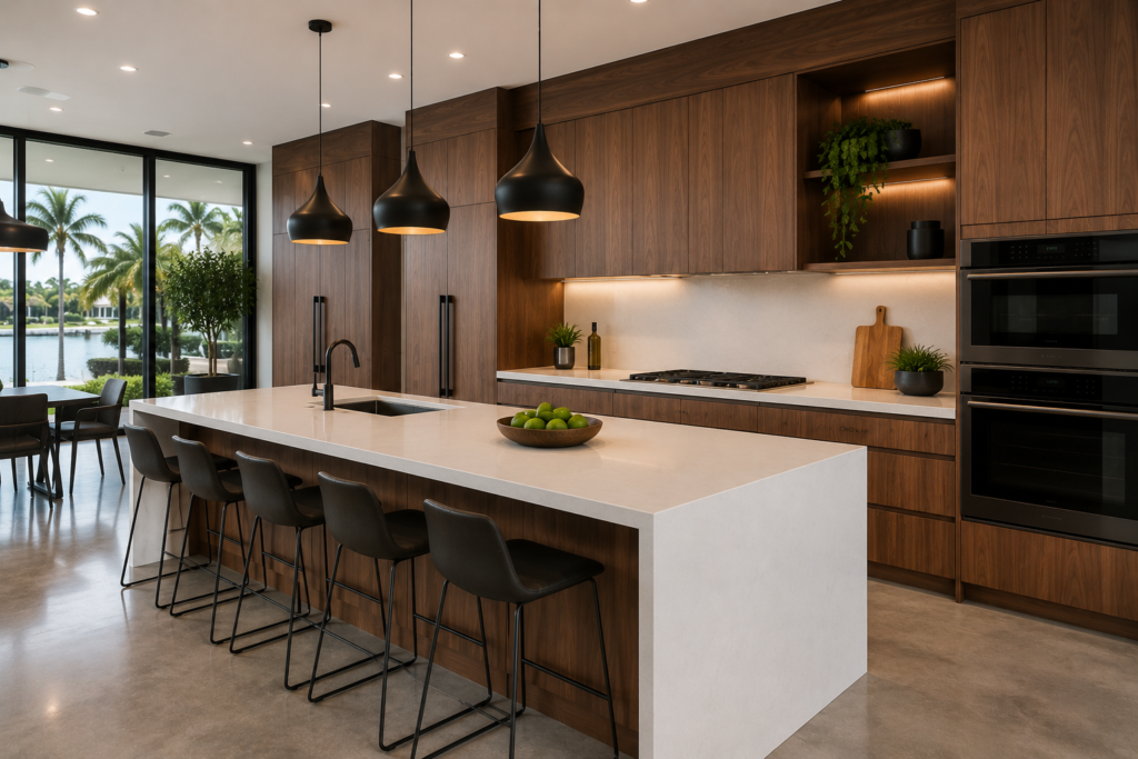 Modern Walnut Cabinets