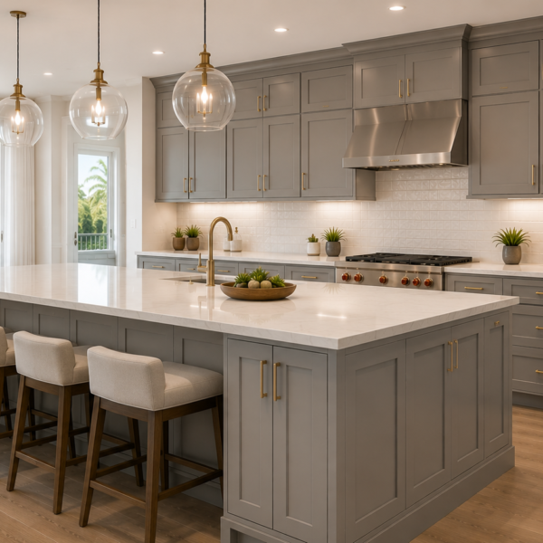 Shaker Grey Kitchen Cabinet Collection