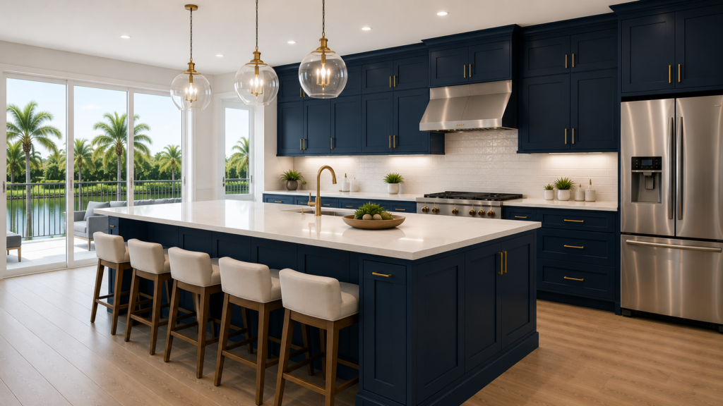 Shaker Navy Cabinets