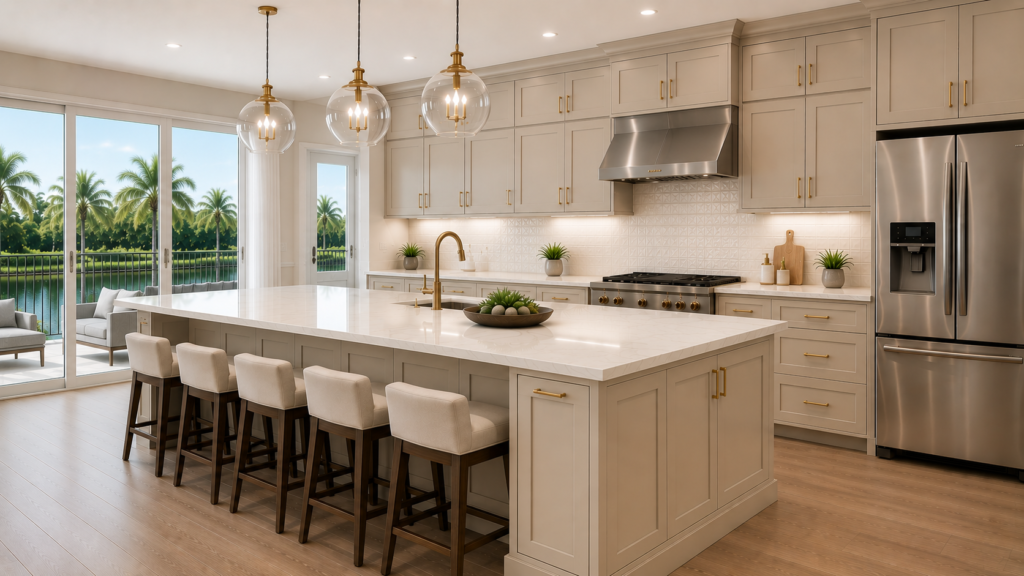 Shaker Sand Cabinets