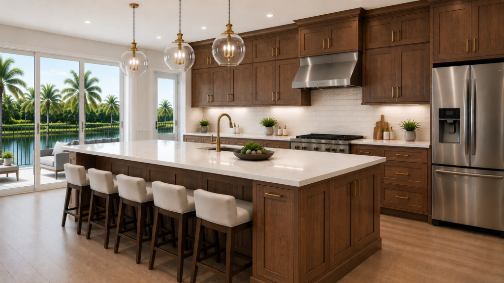 Shaker Walnut Cabinets